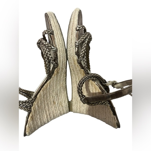 Michael Kors chrome wedge heels size 7 - Picture 8 of 10